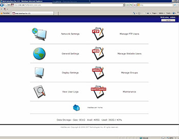 WebSecure's easy-to-use web browser interfac
