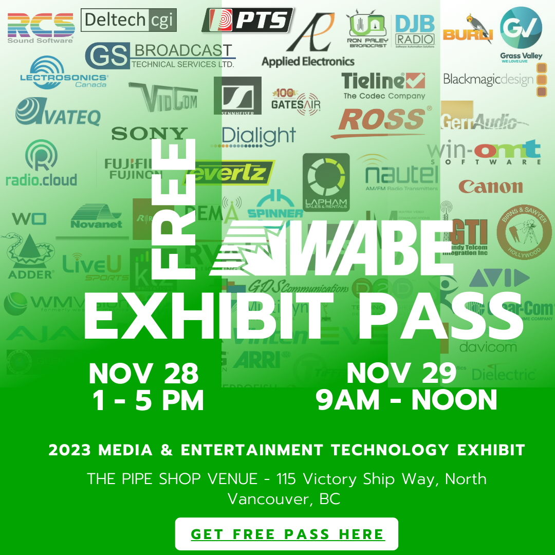 Western Association of Broadcast Engineers Free Exhibit Hall Pass